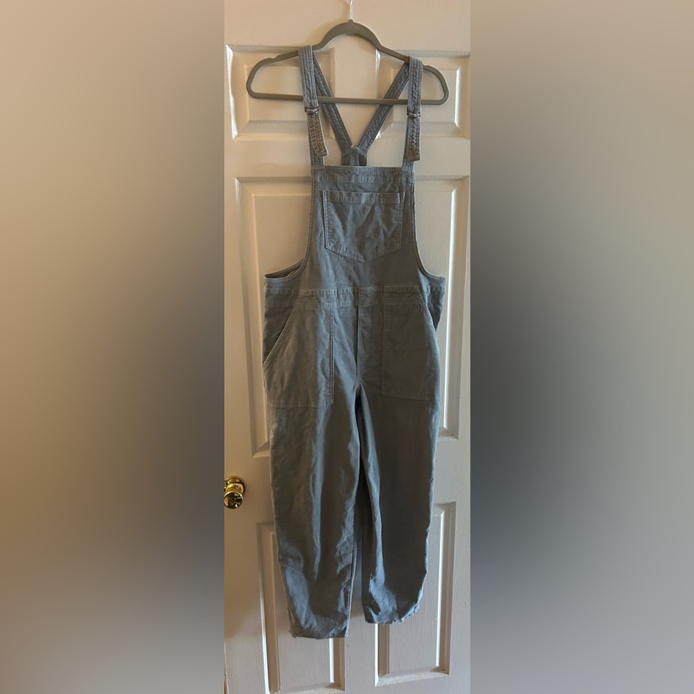 Aerie Light Blue Corduroy Overalls